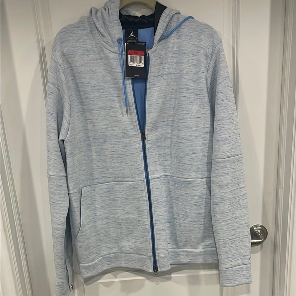 Jordan Men's Zip Up Sweater - Light Gray